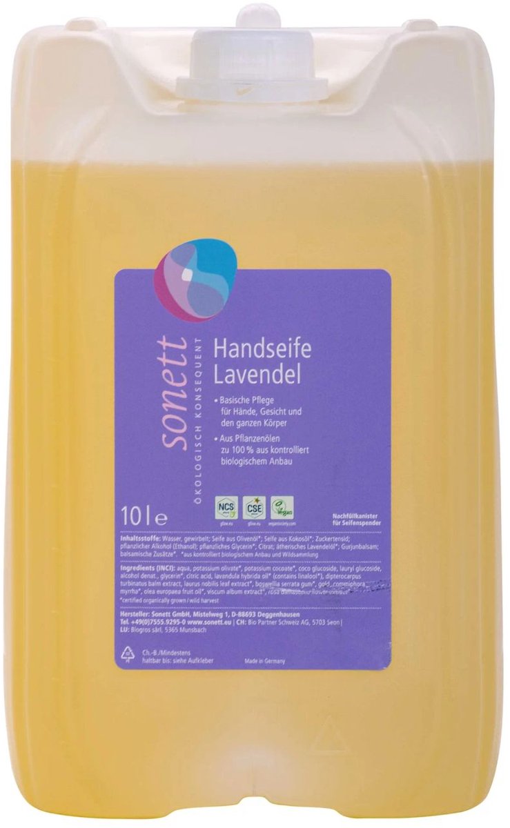 Lavendel Handzeep 10 Liter Grootverpakking – Economische Navulling Vloeibare Handzeep met Milde Reiniging en Rustgevende Geur voor Thuis, Kantoor en Publieke Ruimtes