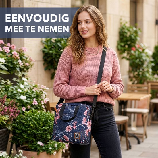 Brisby 4 Laags Geïsoleerde Koeltas - Lunchtas 7 liter - Japanese Flower van Brisby — afbeelding 4