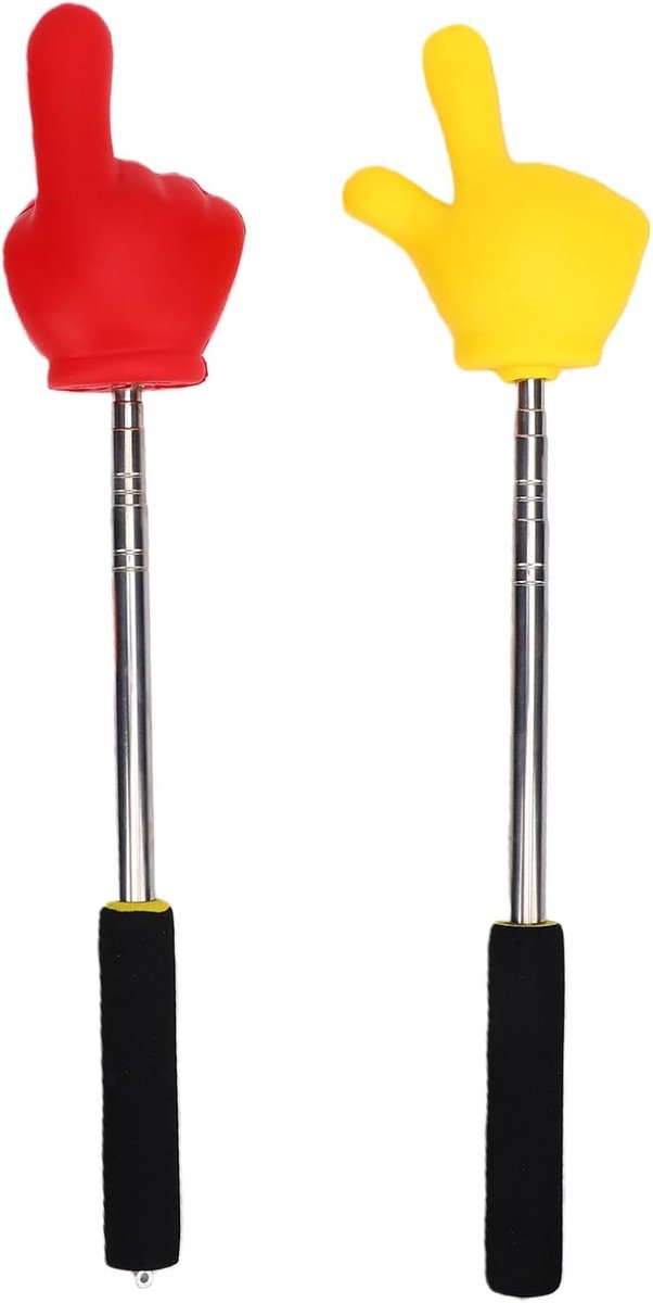 Vinger Pointer Stick - Uitschuifbare Aanwijzer - Presentaties Geven - Stevig Duurzaam Plastic - 2 Stuks - Zwart — afbeelding 5