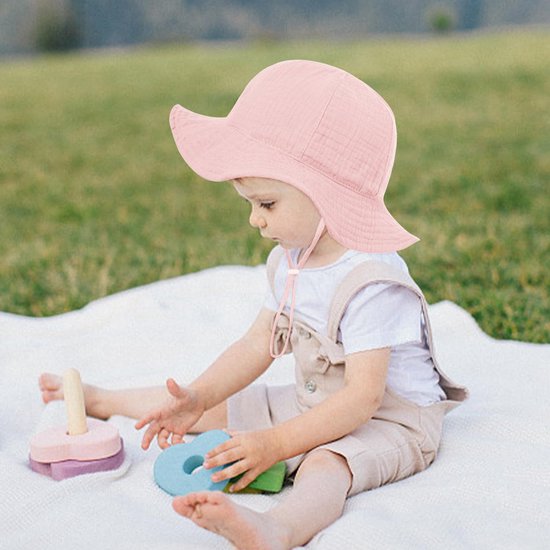 Baby Zonnehoed - Zonnebril Set - Buitenactiviteiten Bescherming - Bloemvormige Bril - 1 Set - Roze — afbeelding 2