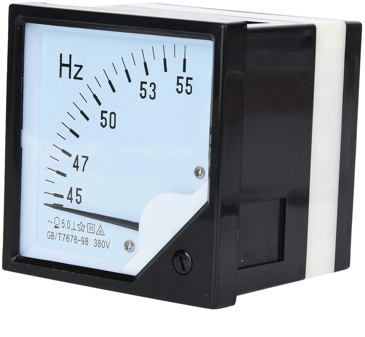 aladdien - Frequentiemeter - 45-55Hz - Hoge nauwkeurigheid - Vierkant formaat - Analoge paneelmeter - Geschikt voor industriële toepassingen