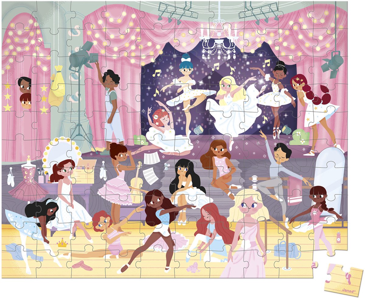 Janod - Puzzel - Dansers - 100 stukjes — afbeelding 3