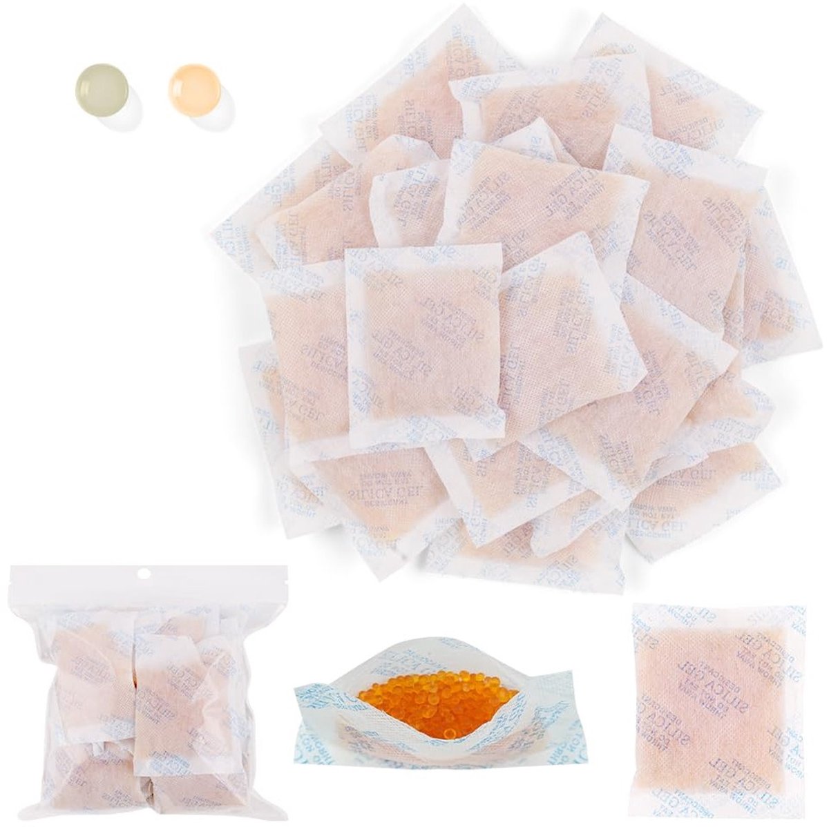 Regenerabele Silica Gel Desiccant 20g x 24 Stuks - Voorkomt Vocht en Schimmel in Kasten en Auto's