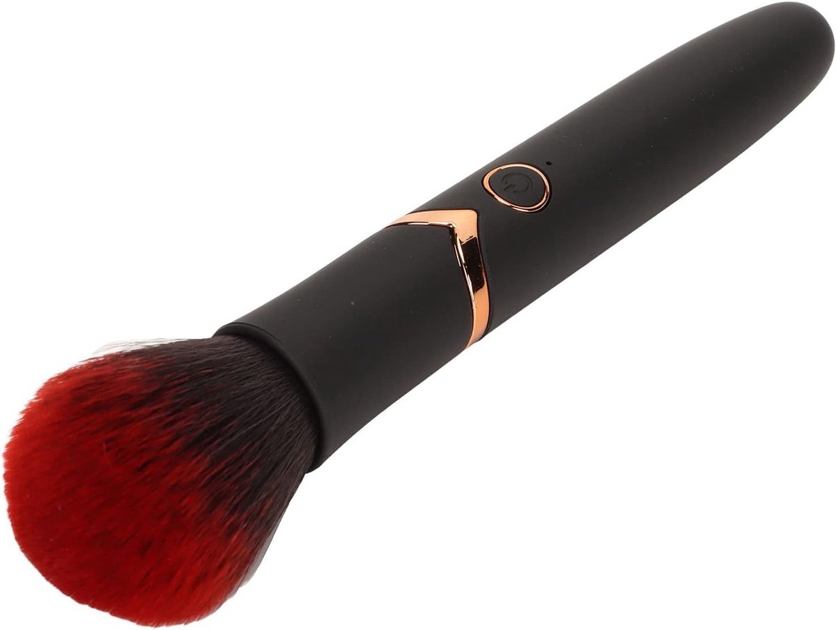 Oplaadbare Make-up Borstel met Massagefunctie voor Perfecte Contouren en Highlighter - 10 Instellingen en Vibratie (Zwart)
