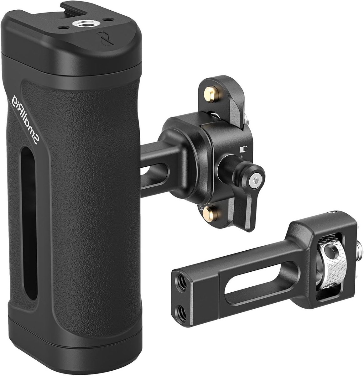 Ergonomische Camera Handgreep met NATO Rail en 1/4''-20 Schroef, Verstelbare Hoogte van 30mm, Inclusief Koudschuh en Draadgat voor Videoproductie