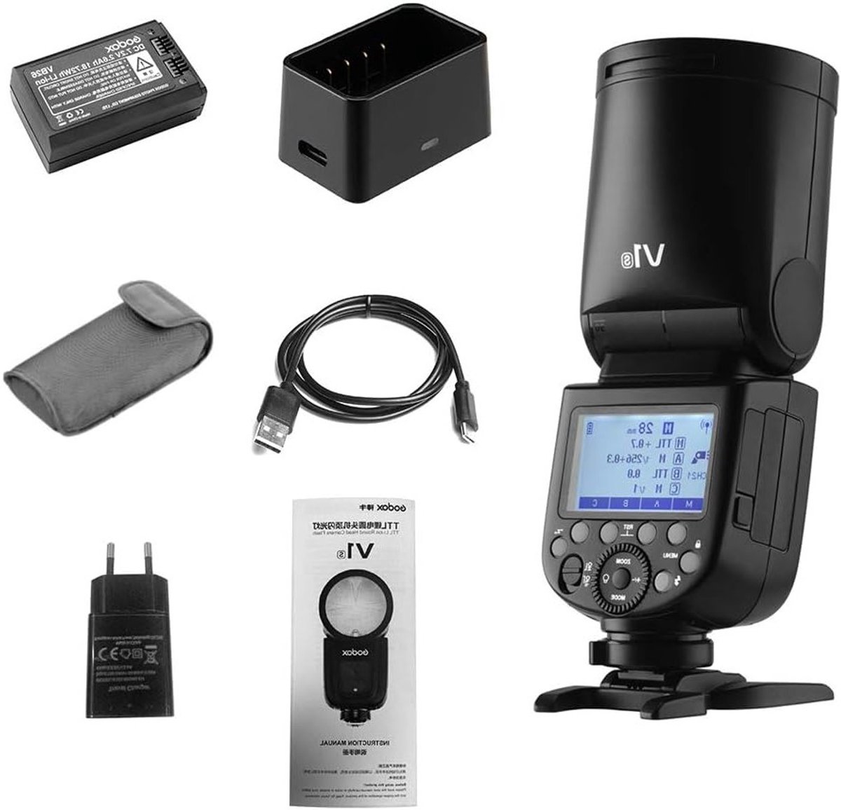 Professionele Flitslicht Speedlite met Ronde Kop, Draadloze 2.4G Fresnel Zoom voor Sony Camera's zoals A7RII, A7R en A99