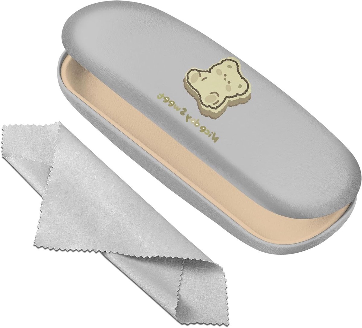 Hard Shell Eyeglasses Case Protective Cover for Glasses, Glasses Holder Box with Cleaning Cloth for Women Cute - ShopVlot