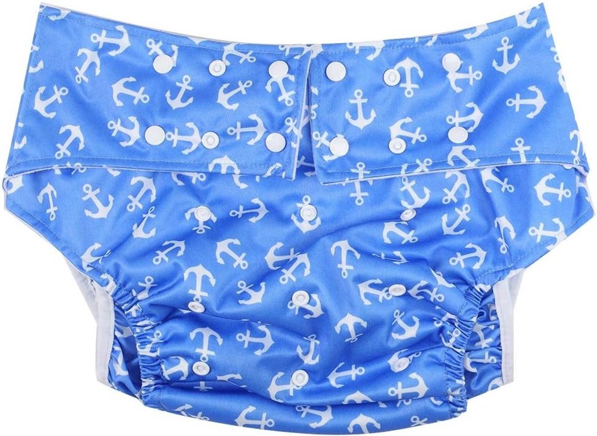 Herbruikbare Incontinentiebroek, Wasbare Katoenen Luier voor Volwassenen, Verstelbare en Ademende Oplossing voor Ouderen, Lekvrije Bescherming, Comfort en Hygiëne.