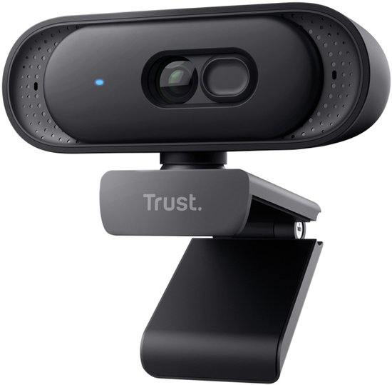 Trust Tomar 2K QHD Webcam - Webcam voor videobellen en streaming - PC Webcam - USB webcam - Incl. privacysluiter - Geïntegreerde microfoon – Zwart