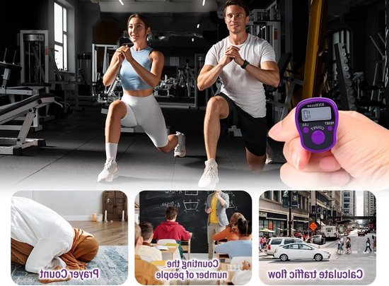 8 Stuks LED Handmatige Telling Counter, 5 Digit Klikker voor Sport en Fitness, Ideaal voor Golf en Oefeningen, Inclusief Opbergdoos — afbeelding 3