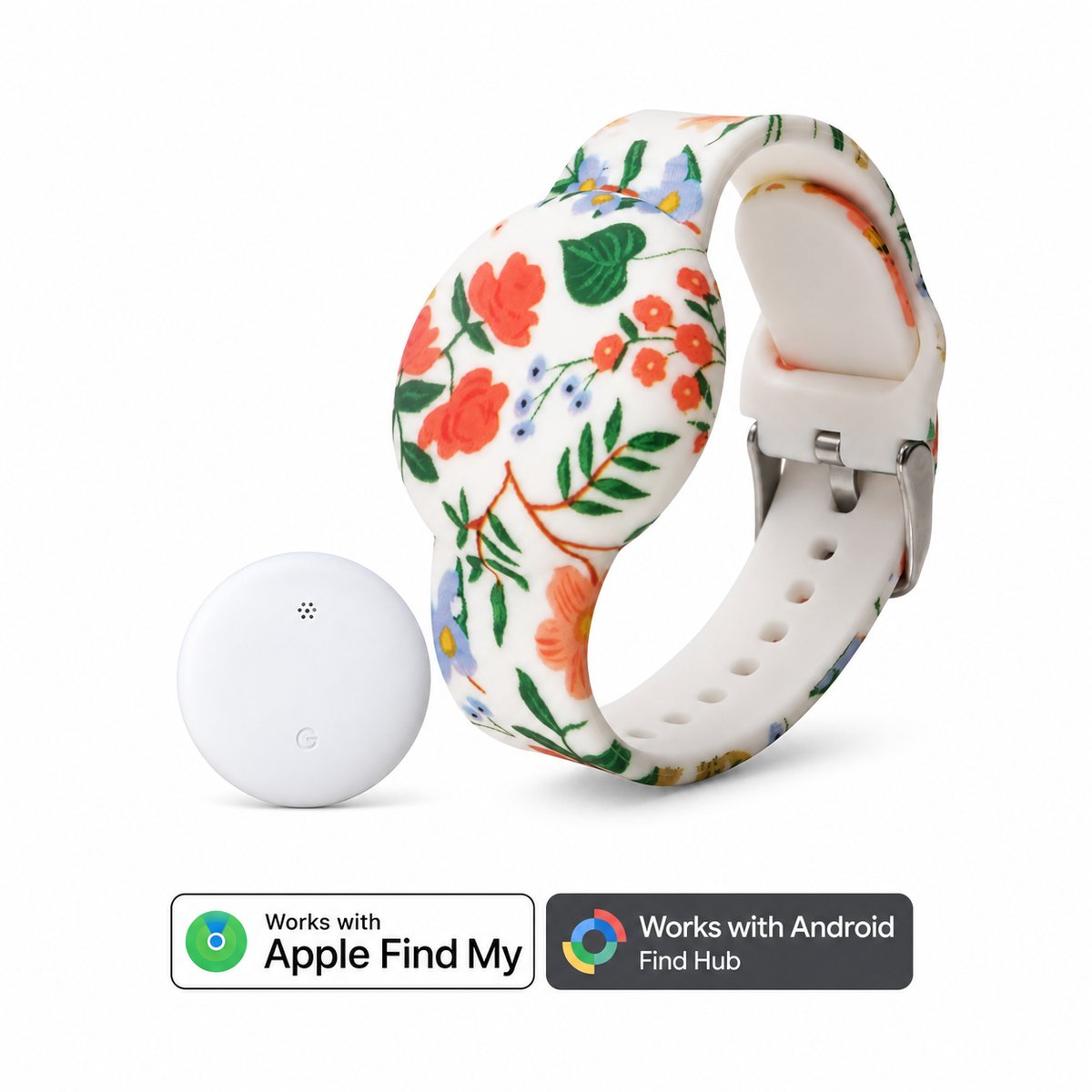 Kinder Horloge - GPS armband - Werkt met Apple Find My - Armband inclusief tracker - Geschikt voor AirTag - Met Geluidssignaal - Waterdicht