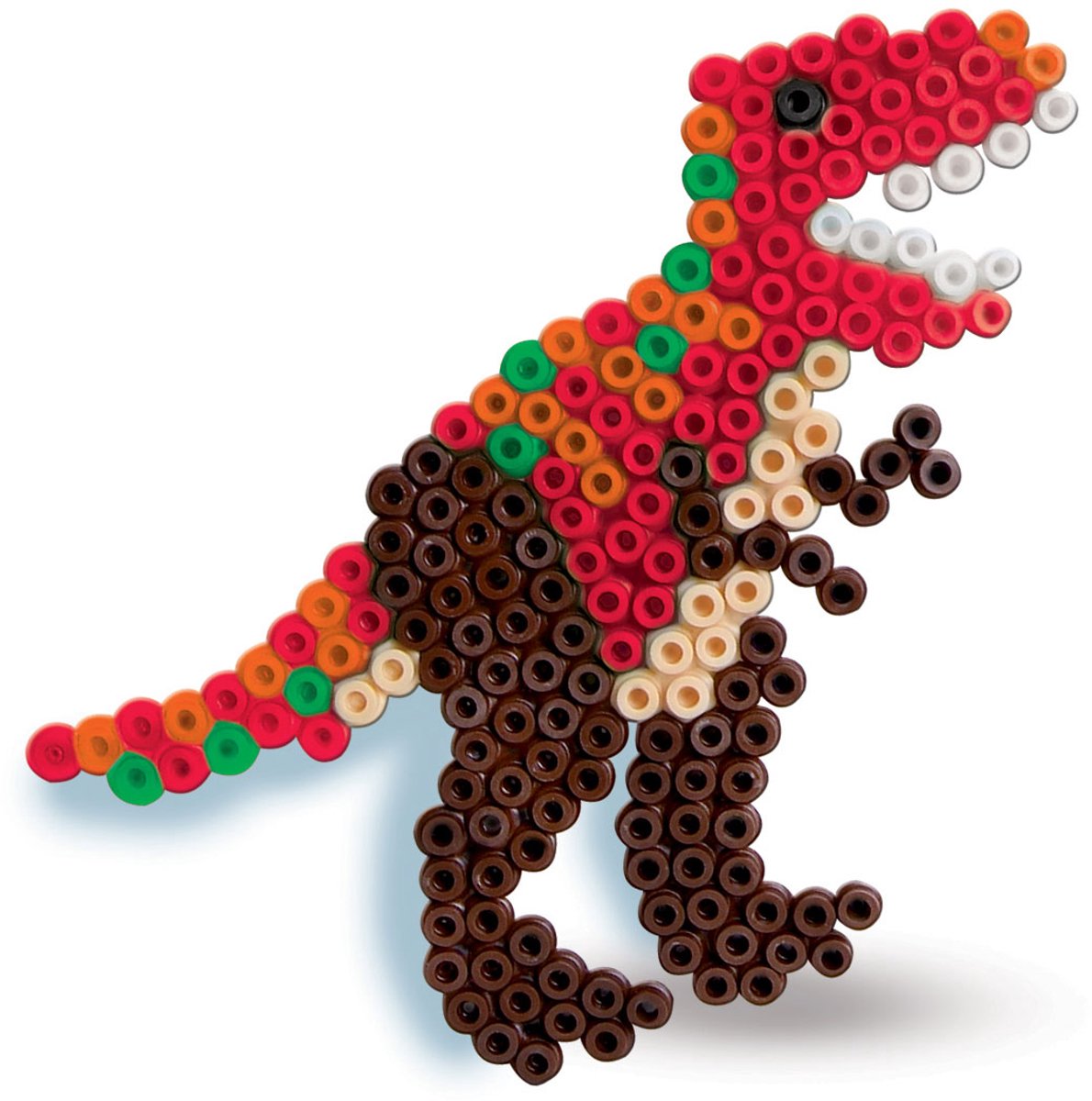 SES Creative - Beedz - Dino - T-Rex - 1200 Strijkkralen met Grondplaten en Strijkvellen - Vanaf 5 Jaar — afbeelding 6