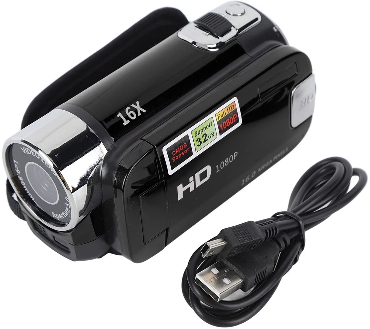 Store_7 - Handheld Videocamcorder - 1080P - Ontwikkel Fotografievaardigheden - Zwart - Videocamera met Digitale Zoom - Ideaal voor Kinderen - Opnam...