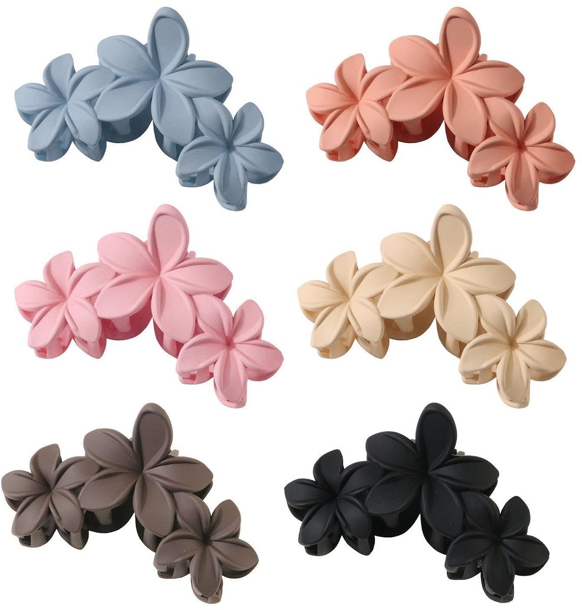 aladdien - Bloemenhaarspelden - Schattige haaraccessoires - Duurzaam en comfortabel - Kleurenset van 6 - Haarfixatie - Perfect voor meisjes - Divers..