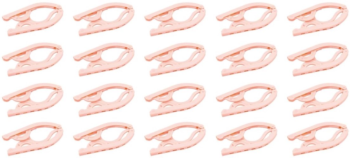 20 Pcs Opvouwbare Kledinghangers - Multifunctioneel Reisaccessoire - Roze