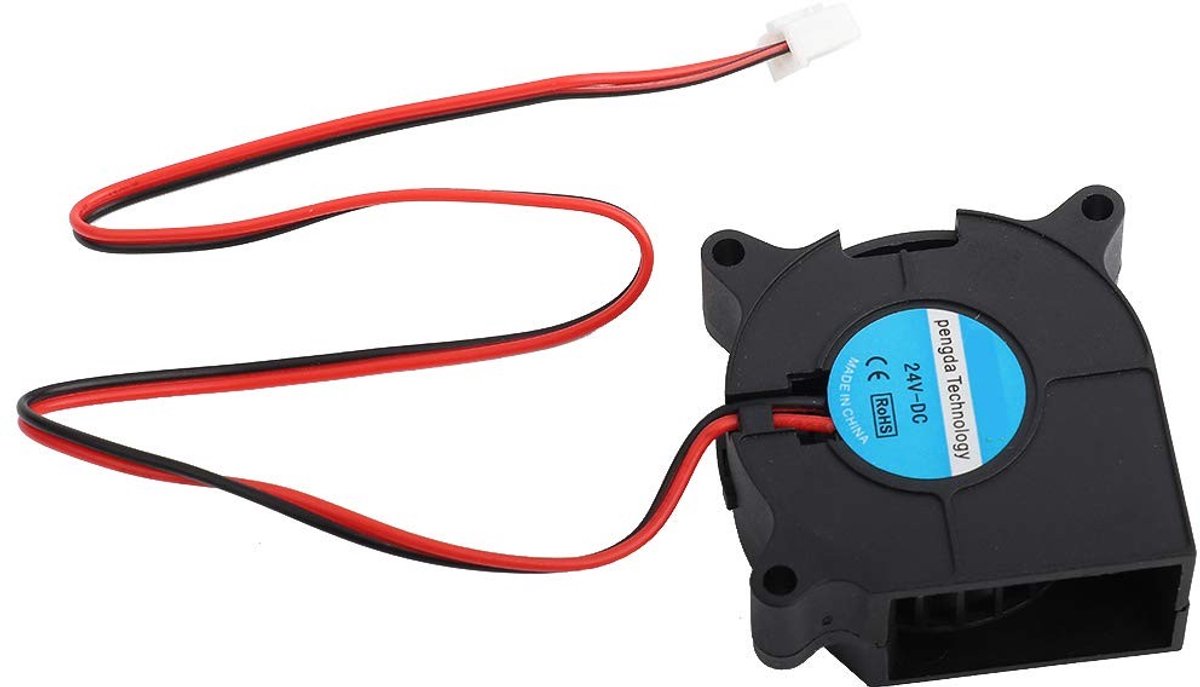 Allecto - 24V Turbo Fan 40x40x20mm - Hoge Ventilatie voor 3D Printer - Effectieve Koeling - Compact formaat - Geschikt voor 3D printen - Zwart
