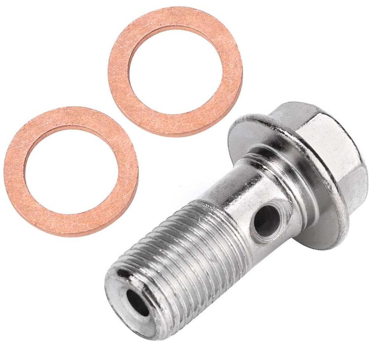 aladdien - Motorfiets Banjo Bout - M10x1.00 - Met 2 Wasmachines - Duurzaam Materiaal - Geschikt voor Motoren - Betrouwbare Verbinding - Voor Reparat..
