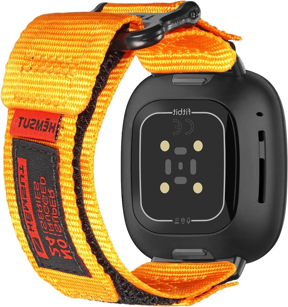 Duurzame Nylon Sportband voor Fitbit Versa 3/Versa 4/Sense/Sense 2, Verstelbare Militaire Stijl Vervangband voor Mannen, Ideaal voor Actieve Lifestyle