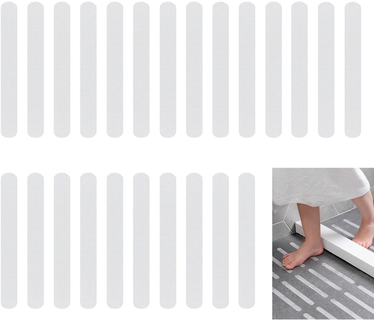 ONF3 - Non-Slip Shower Safety Strips - Veiligheid - Transparant - Antislip stickers - Verhoogt grip en voorkomt ongelukken - Geschikt voor douch...