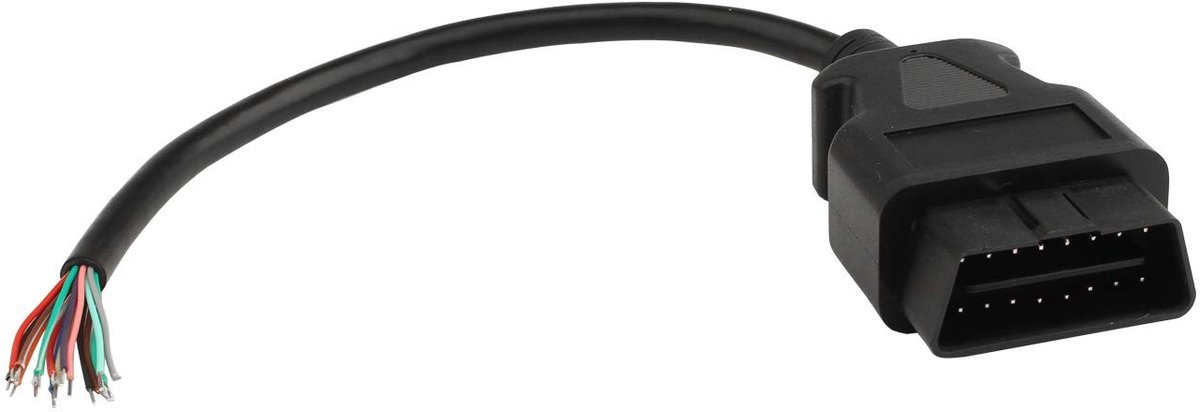 aladdien - OBD-II 16 Pin - OBD2 Male - Extension Cable - Rond - Diagnostic Cable - 30cm - Auto Diagnose - Geschikt voor Alle Automerken - Zwart