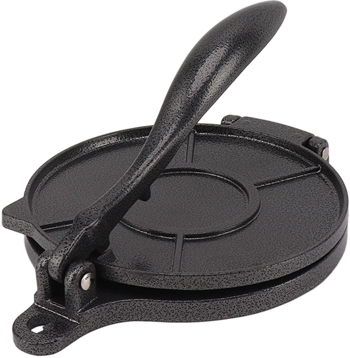 Dailygoods - Dailygoody - Roti Maker - Multifunctionele Tortillapers - Duurzaam en Efficiënt - Zwart - Keukenaccessoire - Ideaal voor Taarten en Gebakjes - 20 cm