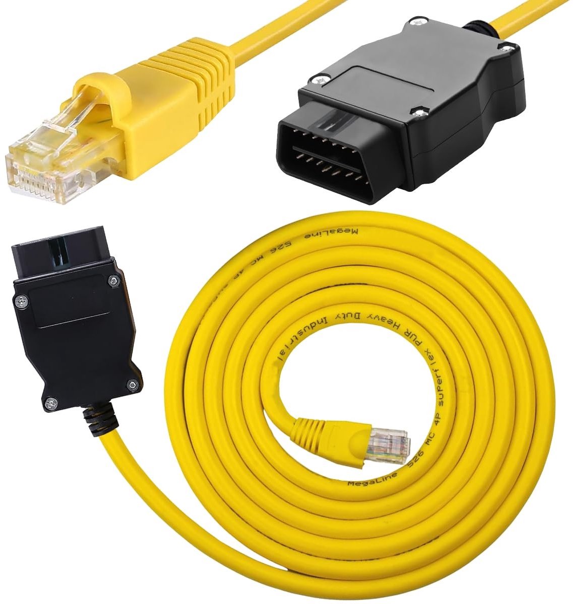OBD2 naar Ethernet Kabel voor BMW F- en G-Series - Compatibel met E-SYS en ICOM Adapter