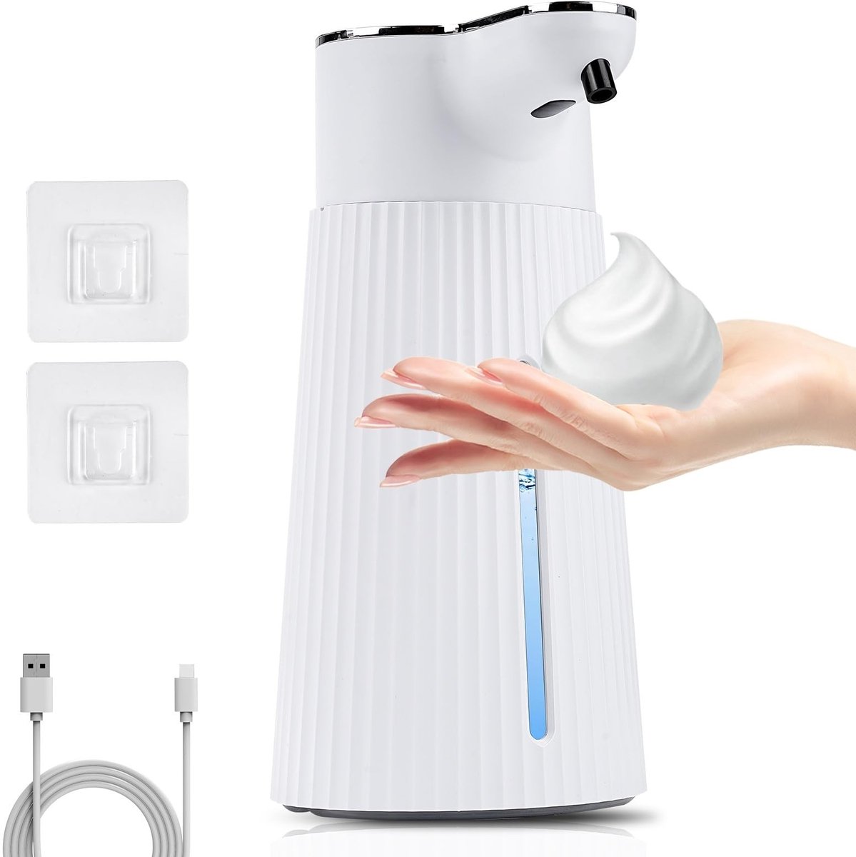 Allecto - Automatische Zeepdispenser - 400 ml Elektronische Schuimzeepdispenser - Wandmontage Waterproof - Handig in Gebruik - Geschikt voor Badkam..