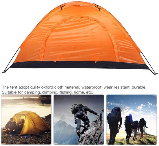 Allecto - Outdoor Tent - Waterdichte Eenpersoons Dome Tent - 4-seizoenen - Backpacking - Ideaal voor kamperen - Lichtgewicht en compact - Kleur: groen — afbeelding 3