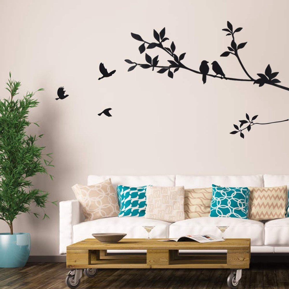VT Goods - Zwarte Muursticker - PVC Muurstickers - Waterdicht en Verplaatsbaar - 60 x 24 cm - Decoratie voor Binnen - Geschikt voor Gladde Muren