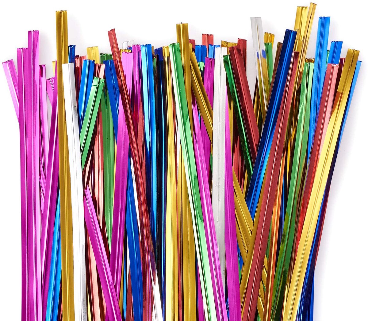 ONF3 - Metallic Twist Ties - Gekleurde kabelbinders - Perfect voor cadeauverpakkingen - 2400 stuks - Geschikt voor bakzakken - Sterk en veelzijd...