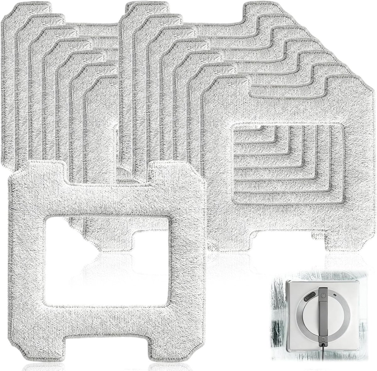 Reinigingspads - Microvezel pads - Ramen poetsen - Wasbaar en herbruikbaar - 16 stuks