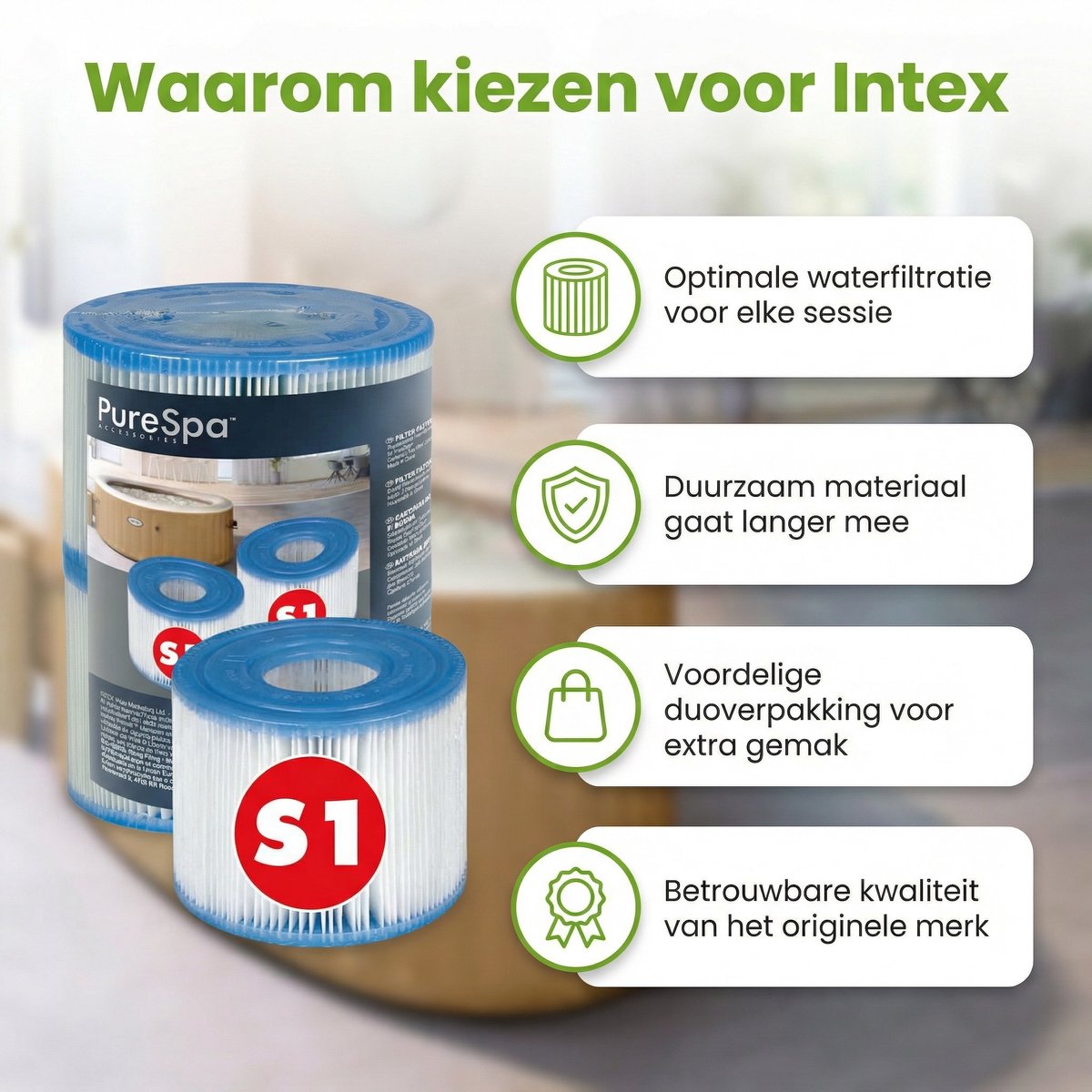 Zwembad Onderhoudspakket - Onderhoud Zwembad - bevat Scrubpad - Schepnet - Borstel - Chloordrijver - Testrips en Filters (4-delig) – foto 3