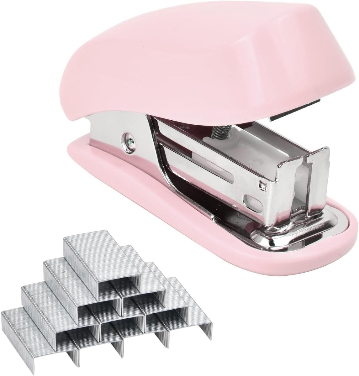 Allecto Plus - Mini Nietmachine voor op het bureaublad, draagbaar. Inclusief 830 26/6 nietjes. Capaciteit van 2-12 vellen. Ingebouwde nietjesverwijderaar. Klein en schattig cadeau voor studenten.