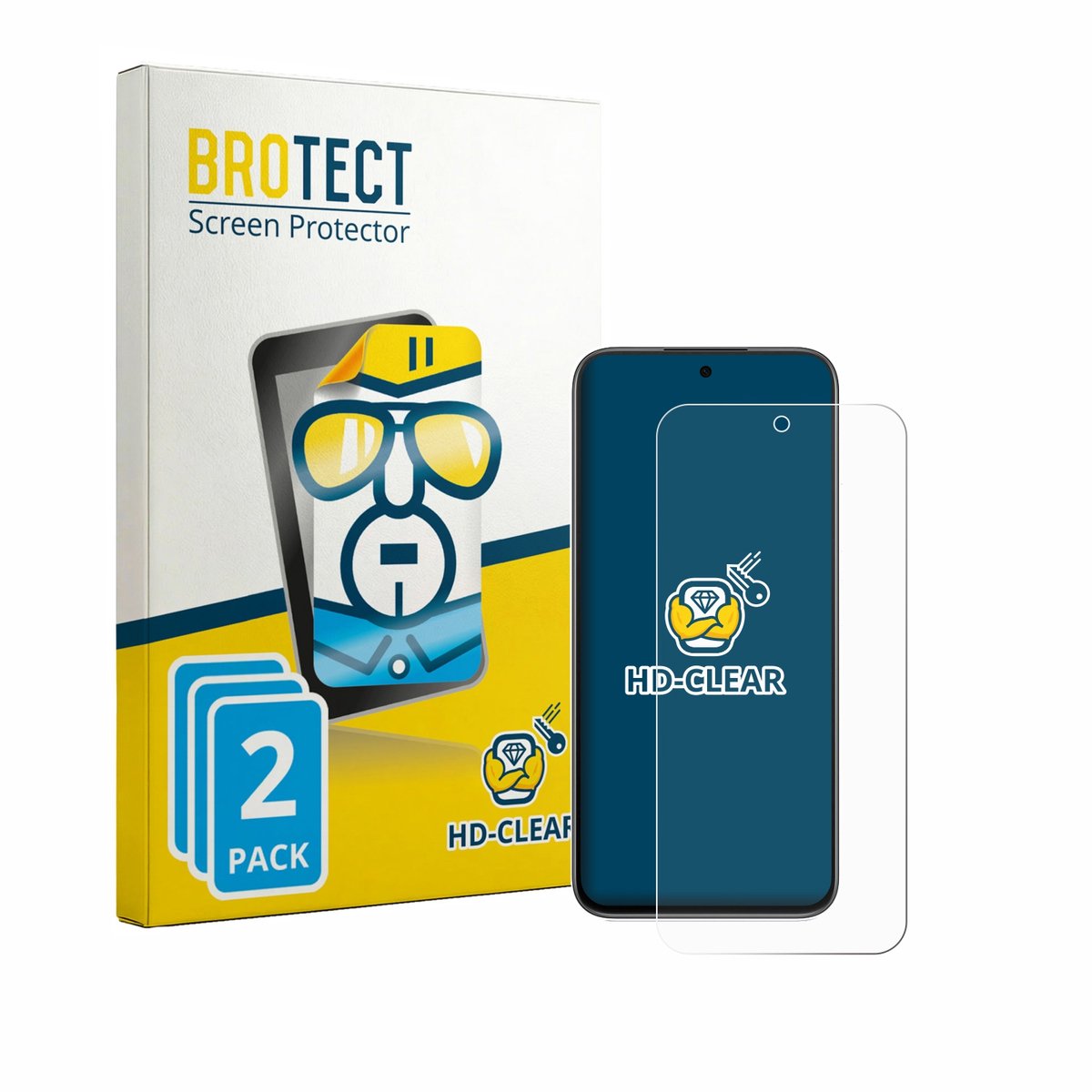 BROTECT - Screenprotector voor Oppo K14 - Folie Beschermfolie transparant 2 Stuks