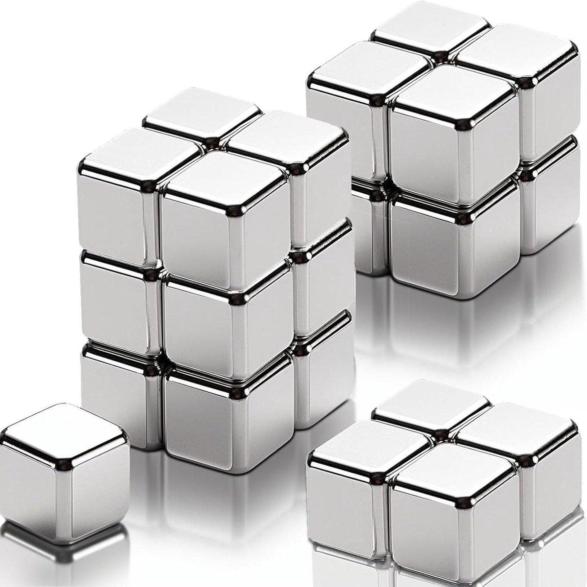 Extra sterke neodymium kubusmagneten, set van 25, 10 mm voor magnetische borden, koelkast en knutselen, kleine permanente zeldzame aardmagneten voor whiteboards