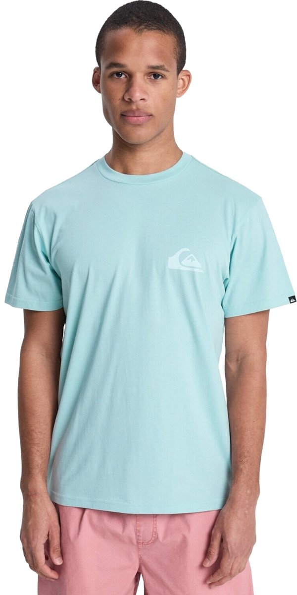 Quiksilver Ev Mini Logo Ss Heren T-shirt Eqyzt08181-bga0 Kleur Blauw