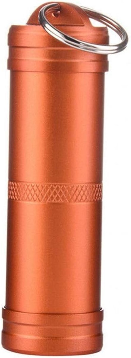 Draagbare Waterdichte Pillen Organizer Sleutelhanger in 3 Kleuren - Ideaal voor Camping en Reizen met Compacte Pillenhouder