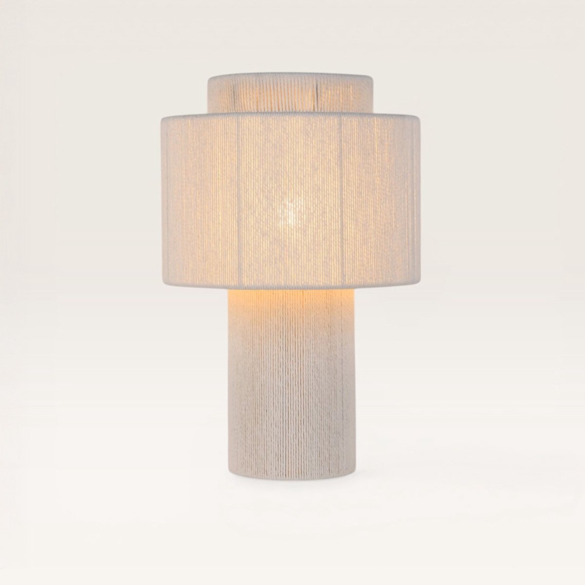 Nevada - Linnen Tafellamp Wit 40 cm - Nachtkast lampje - Scandinavisch design - E27 fitting - Met aan/uit-schakelaar