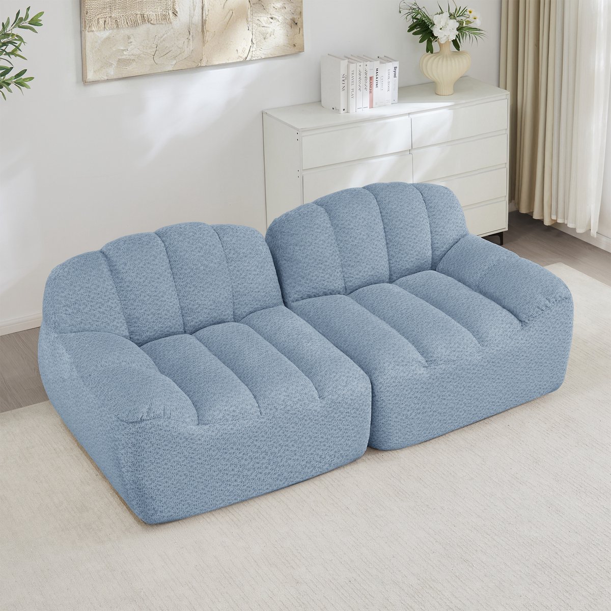 REDOM - Modulaire Bank zonder frame met ergonomische vorm - Moderne loungebank voor woonka