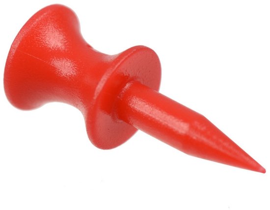 Verpakking van 100 rode plastic golftees - 32 mm - Kleine Kasteel Golf T-stukken-stijl tees - Golfpegs - Plastic tees - Ontwerp met dubbele stop van Merkloos — afbeelding 3