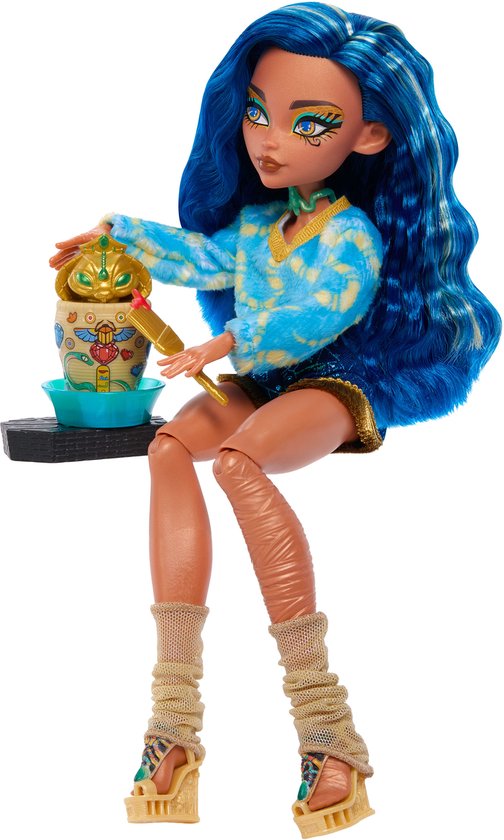 Monster High Self-Scare Secrets - Cleo De Nile Modepop met 13 realistische accessoires — afbeelding 2