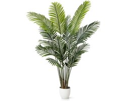 Areca grote kunstpalm, 160 cm, natuurgetrouw en duurzaam, grote kunstplanten, kunstpalm, kunstpalm voor een natuurlijke sfeer
