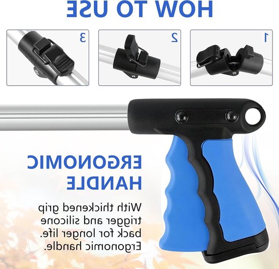 Folding Gripping Pliers 110 cm - Telescopische Gripgereedschap met 360° Draaibare Handgreep voor Ouderen, Gehandicapten en Zwangere Vrouwen van Merkloos	 — afbeelding 3