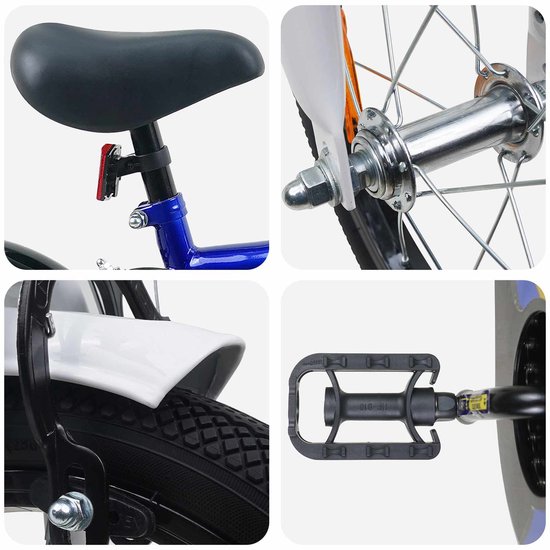 vidaXL - Kinderfiets - 14 - Inch - voor - 3-5 - jaar - oud - Blauw - wit van VidaXL — afbeelding 3