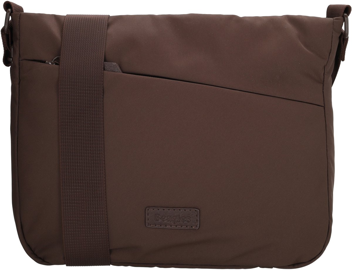 Beagles Calvia Schoudertas - Crossbody - Schouderband - Lichtgewicht - Praktisch - Donkerbruin