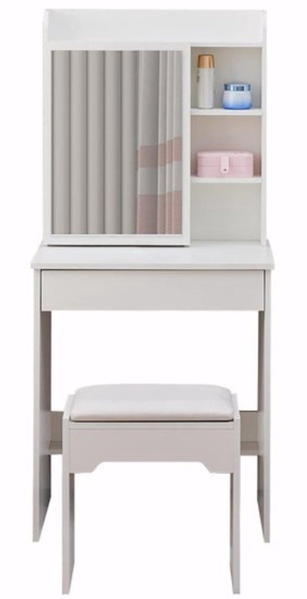 Thuys - Make Up Tafel met Spiegel - Kaptafel voor Meisjes - Hollywood Spiegel met Verlichting