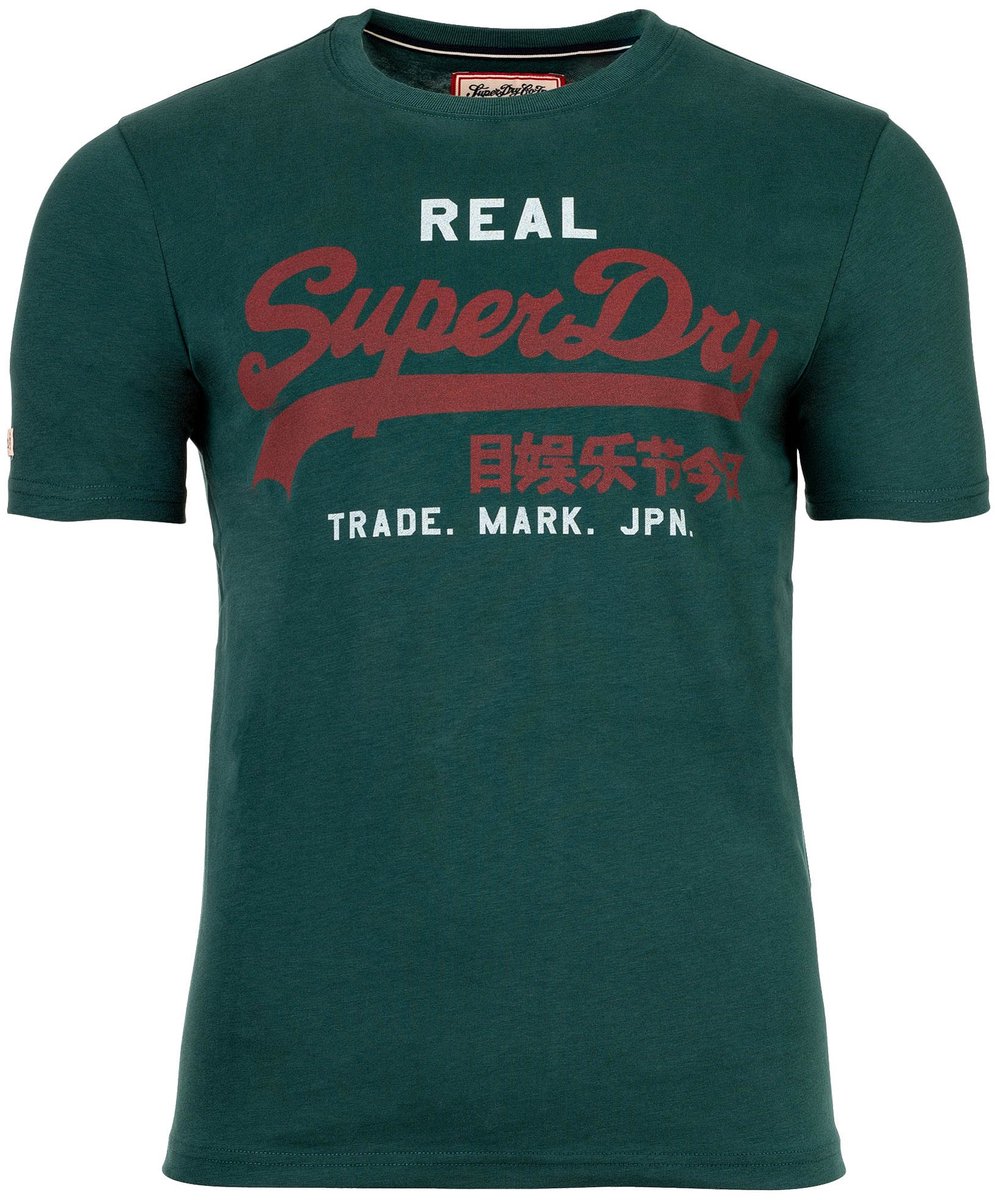 Superdry Vintage Logo Classic T-shirt Heren T-shirts Groen