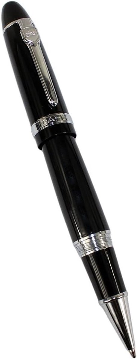 Zwarte Rollerbalpen met Zilveren Accenten - Luxe Schrijfgerei voor Cadeaus en Kantoorgebruik
