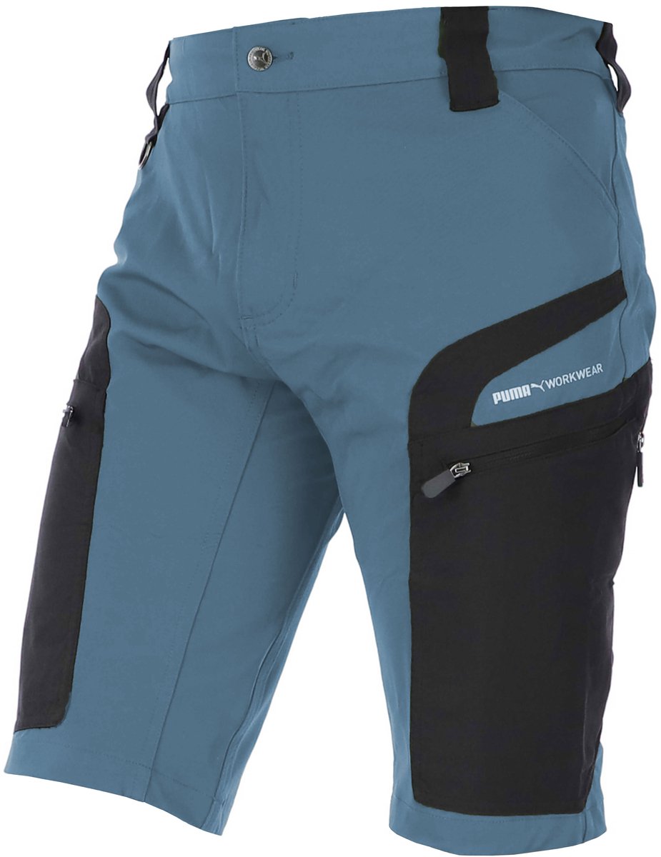 PUMA Workwear Pro One Adventure Shorts – Outdoor short met workwear functionaliteit en D-Ring – 4-way stretch – heren – Sky – 3XL Blauw