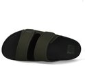 Bovenaanzicht van een militaire groene Reef slipper met twee banden en camouflage zool.